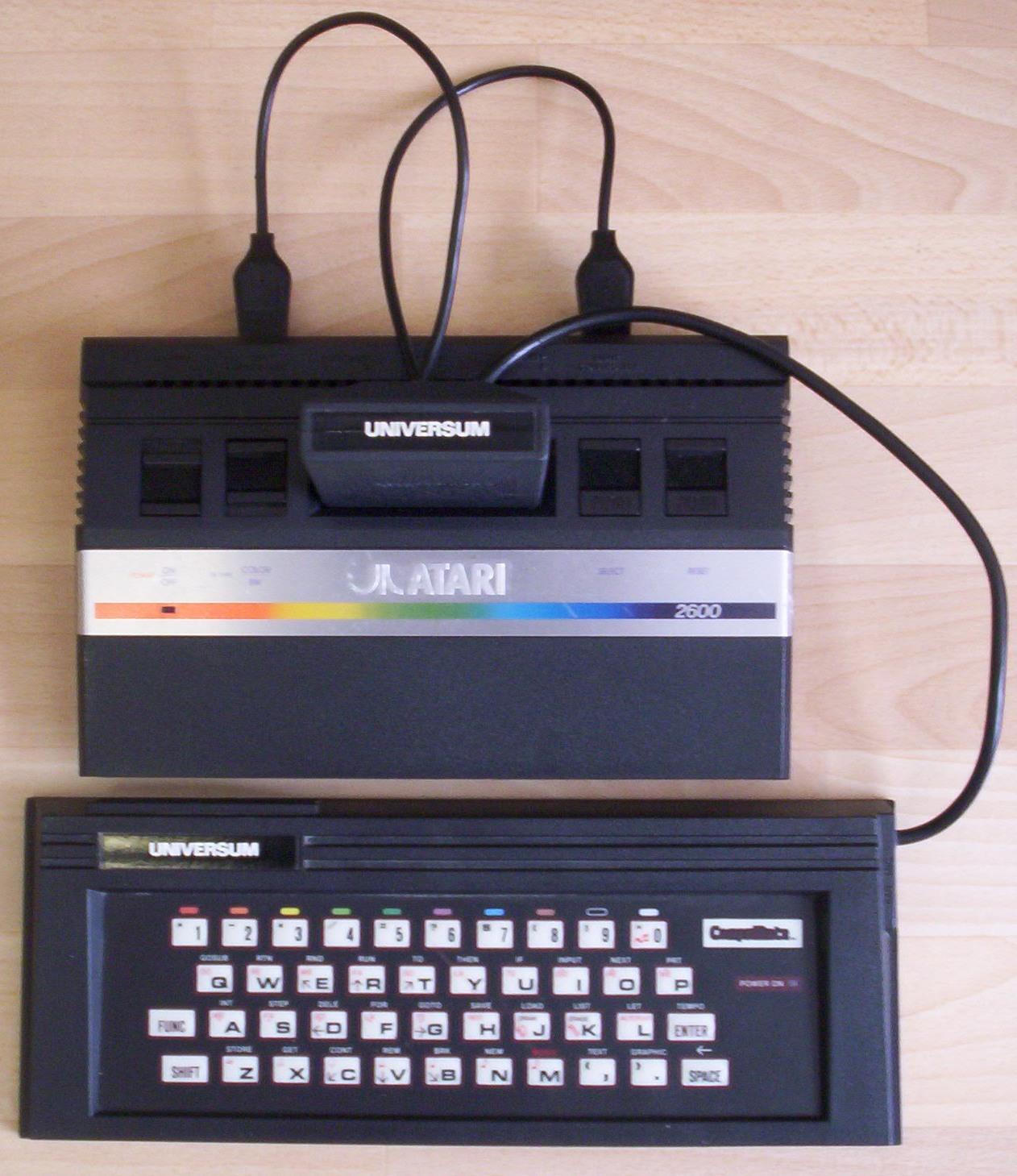 A photo of an Atari2600 + Uniuversum Compumate.